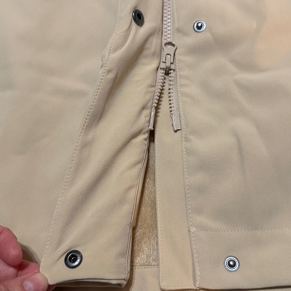 Mondetta Long Soft Shell Hooded Jacket Fleece Interior Light tan size XXL NWT - Picture 7 of 10